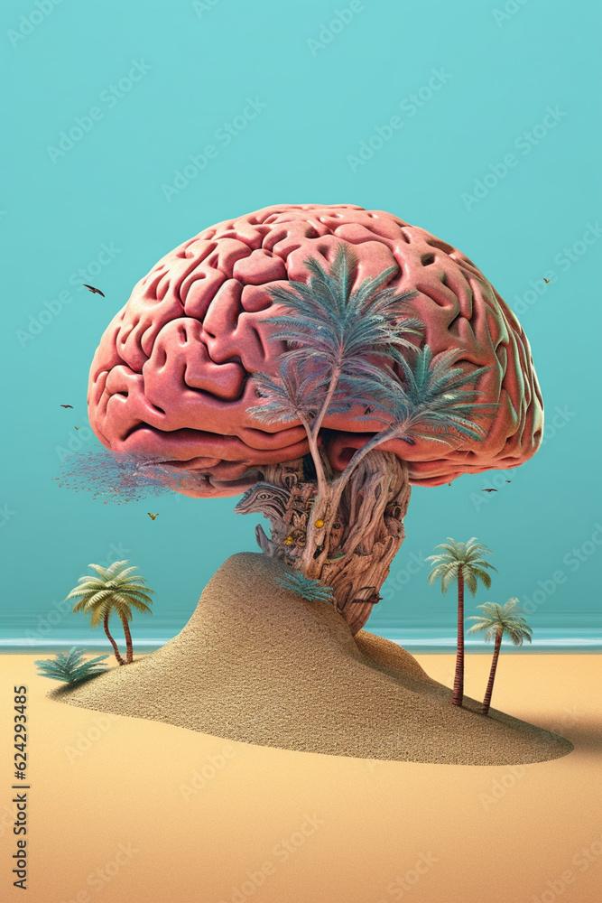 Poster a mixed media artwork combining hand-drawn elements and digital manipulation to create a whimsical d