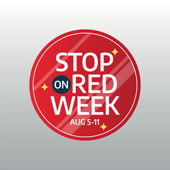 stop on red week vector illustration. stop on red. red light vector. traffic light vector illustration.