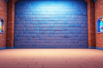 empty 3D cartoon background for kids and animation  generative ai creation 