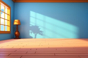 empty 3D cartoon background for kids and animation  generative ai creation 