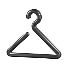 This is a beautifully designed 3D hanger icon with a beautiful metallic texture.