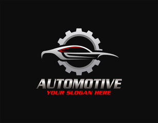 Sports car logo icon set. Motor vehicle silhouette emblems. Auto garage dealership brand identity design elements. Vector illustrations.
