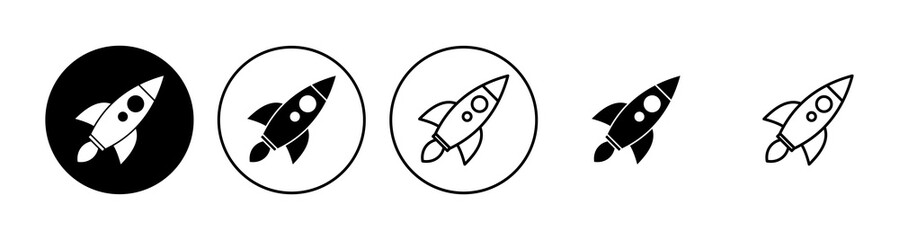 Fototapeta premium Rocket icon set. Startup icon vector.
