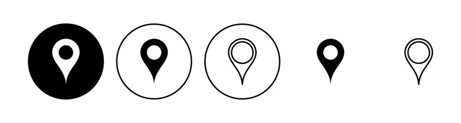 Pin icon set. Location icon vector. destination icon. map pin