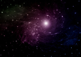 Fototapeta premium galaxy in a free space. 3D rendering