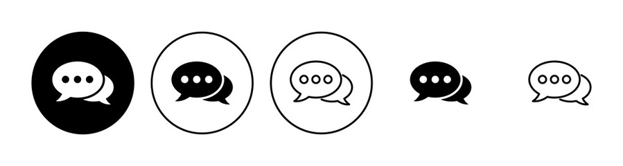 Chat icon set. speech bubble icon. comment icon vector. message. contact us