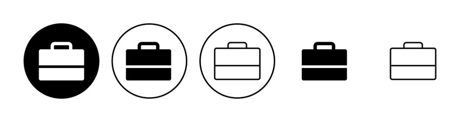 Briefcase icon set. suitcase icon. luggage symbol.