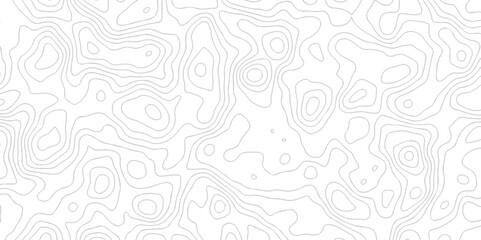 Background of the topographic map. White wave paper curved reliefs abstract background. Topographic line contour map background. Black and white topography contour lines map isolated.