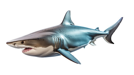Fototapeta premium a shark in transparent white background