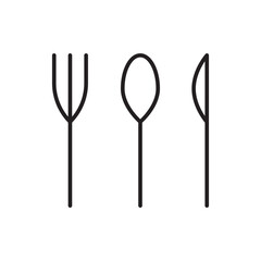 Cutlery menu icon set simple design