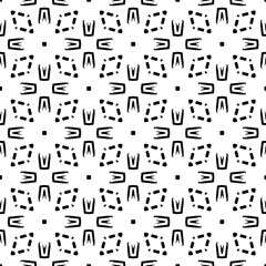 Simple repeating monochrome pattern. Abstract texture for fabric print, card, table cloth, furniture, banner, cover, invitation, decoration, wrapping.seamless repeating pattern. Black and white color.