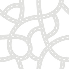vector seamless pattern of roads - 624300864