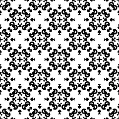 Simple repeating monochrome pattern. Abstract texture for fabric print, card, table cloth, furniture, banner, cover, invitation, decoration, wrapping.seamless repeating pattern. Black and white color.