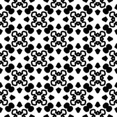 Simple repeating monochrome pattern. Abstract texture for fabric print, card, table cloth, furniture, banner, cover, invitation, decoration, wrapping.seamless repeating pattern. Black and white color.