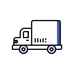 Delivery Van Icons, vector stock illustration.