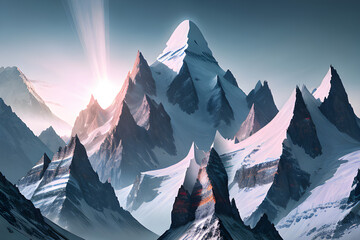 a futuristic mountain 