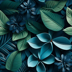 Obraz na płótnie Canvas seamless background with leaves