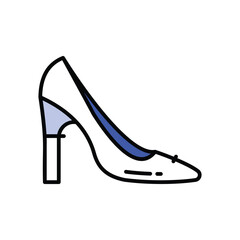 Heel Shoes Icons, vector stock illustration.