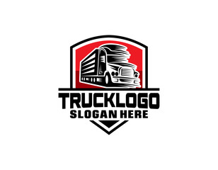 Truck logo illustration on white background