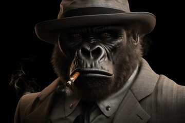 Gangster gorilla. Generate Ai