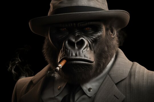Gangster gorilla. Generate Ai
