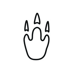 Hand drawn linear vector illustration of a footstep