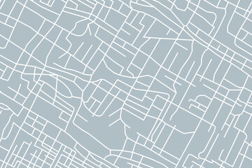 Fototapeta street map of city, seamless map pattern of road obraz