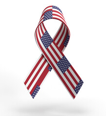 Ribbon bow usa flag us president country national united state america white blue star symbol...