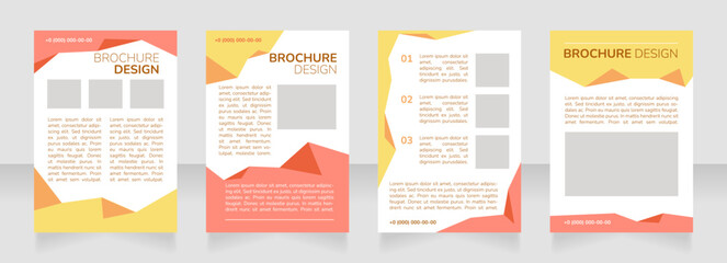 Club recruitment blank brochure layout design. Organize public meeting. Vertical poster template set with empty copy space for text. Premade corporate reports collection. Editable flyer paper pages