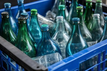 Waste separating bottles. Generate Ai
