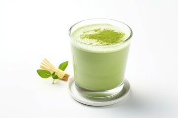 Whipped green tea milk. Generate Ai