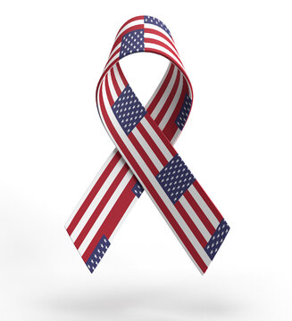 Ribbon bow usa flag us president country national united state america white blue star symbol decoration military 911 september veteran election day politic government november gift democracy vote 