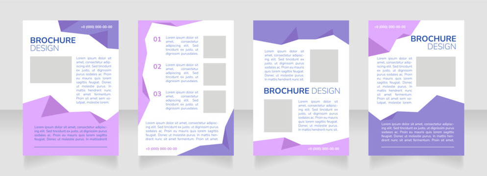 Student Council In University Blank Brochure Layout Design. Vertical Poster Template Set With Empty Copy Space For Text. Premade Corporate Reports Collection. Editable Flyer Paper Pages