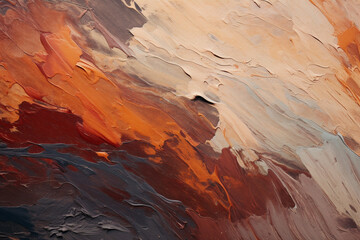 abstract colorful dried up strokes of paint. Generative AI