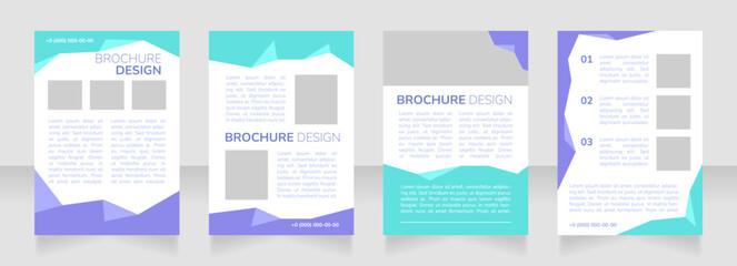 Academic enrichment program blank brochure layout design. Study skills. Vertical poster template set with empty copy space for text. Premade corporate reports collection. Editable flyer paper pages