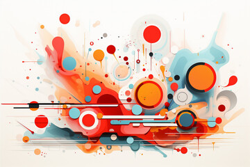 Obraz premium modern art abstract illustration. Generative AI