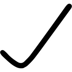 check mark icon. Black color check mark symbol.
