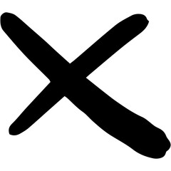 Wrong mark symbol hand drawn style.