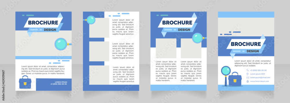 Poster onboarding process blank brochure design. template set with copy space for text. premade corporate r
