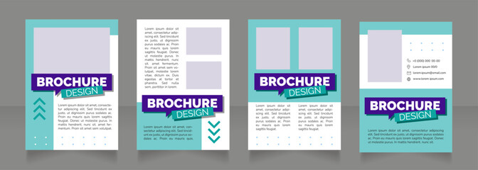 Job vacancies in customer service blank brochure design. Template set with copy space for text. Premade corporate reports collection. Editable 4 paper pages. Rubik Black, Regular, Light fonts used