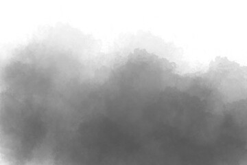 background of dark black smoke with white blank copy space isolated on PNG 