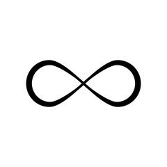 Infinity Loop Flat Symbol Isolated Vector Illustration