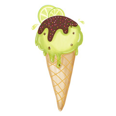 
Ice cream cone strawberry flavor, chocolate chocolate flavor, coffee flavor, green tea flavor, mango flavor, lemon flavor, berry flavor, Halloween flavor.