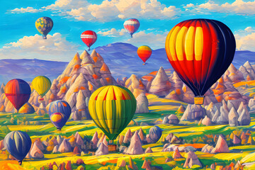 hot air balloon landscape in Cappadocia
Generative AI