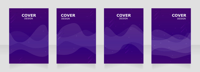 Aerospace innovations blank brochure design. Interplanetary life. Template set with copy space for text. Premade corporate reports collection. Editable 4 paper pages. Arial Black, Regular fonts used