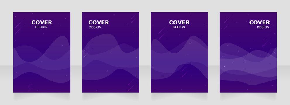 Aerospace innovations blank brochure design. Interplanetary life. Template set with copy space for text. Premade corporate reports collection. Editable 4 paper pages. Arial Black, Regular fonts used