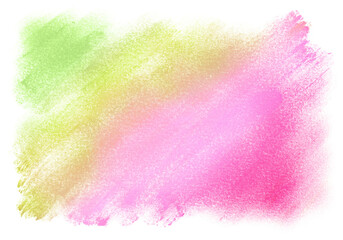 ピンク＆グリーンのパステルで描いた、グラデーションの背景