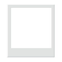 Vintage Polaroid, instant photo frame isolated on transparent background.
