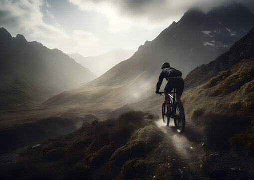 mountain bike in the mountains