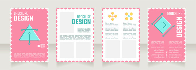 Manicure salon blank brochure design. Template set with copy space for text. Premade corporate reports collection. Editable 4 paper pages. Teco Light, Semibold, Arial Regular fonts used